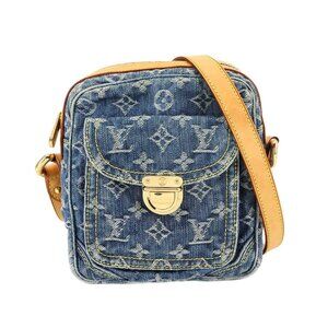 LOUIS VUITTON Monogram Denim Camera Bag Shoulder Bag Blue M95348 Purse 90286952